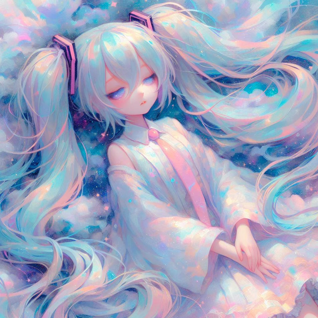 A gem from my 2023-2024 archives: Impressionist Hatsune Miku experiment picture 1 of 1
