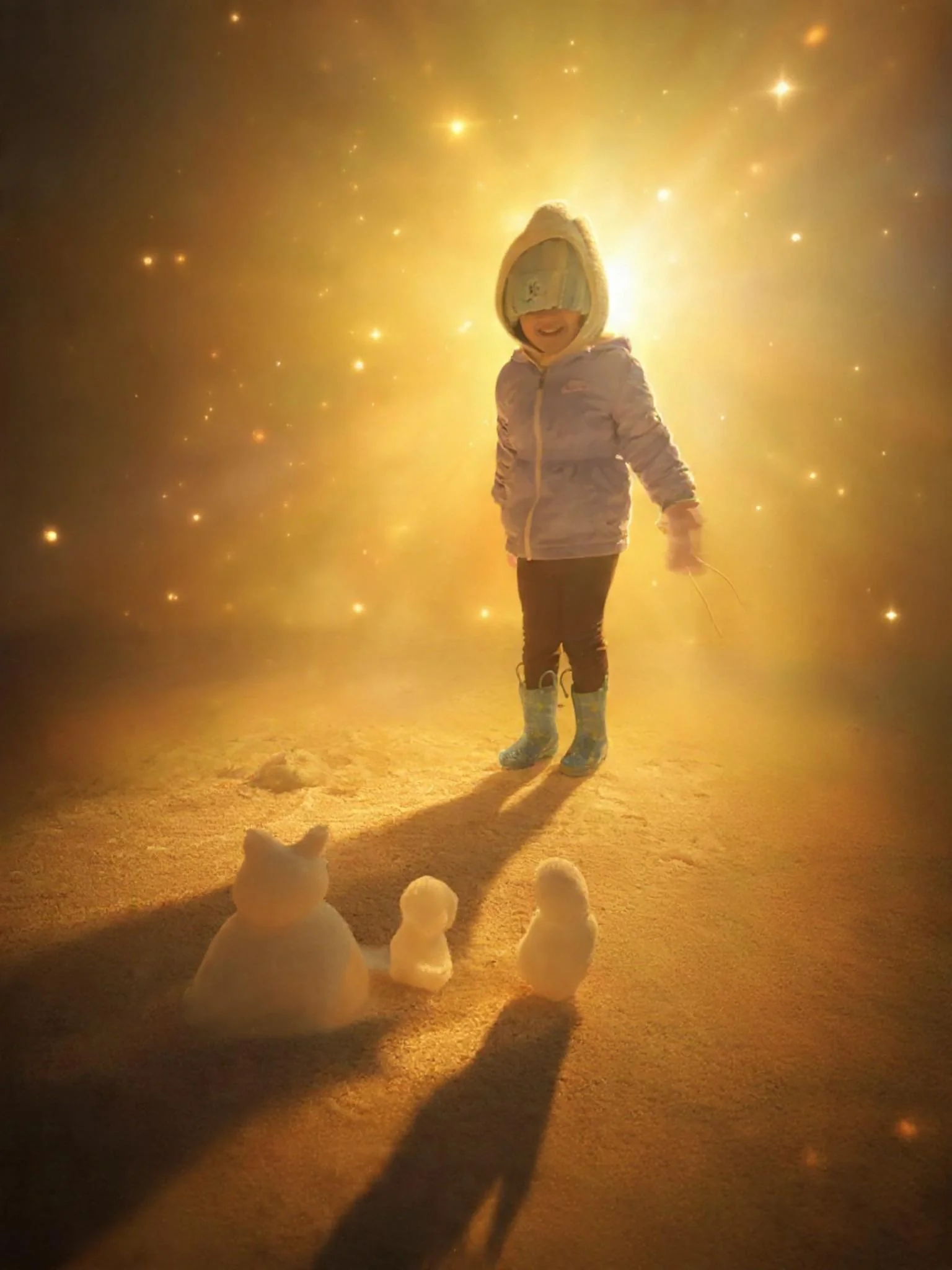 my niece making snowmen picture 1 of 1