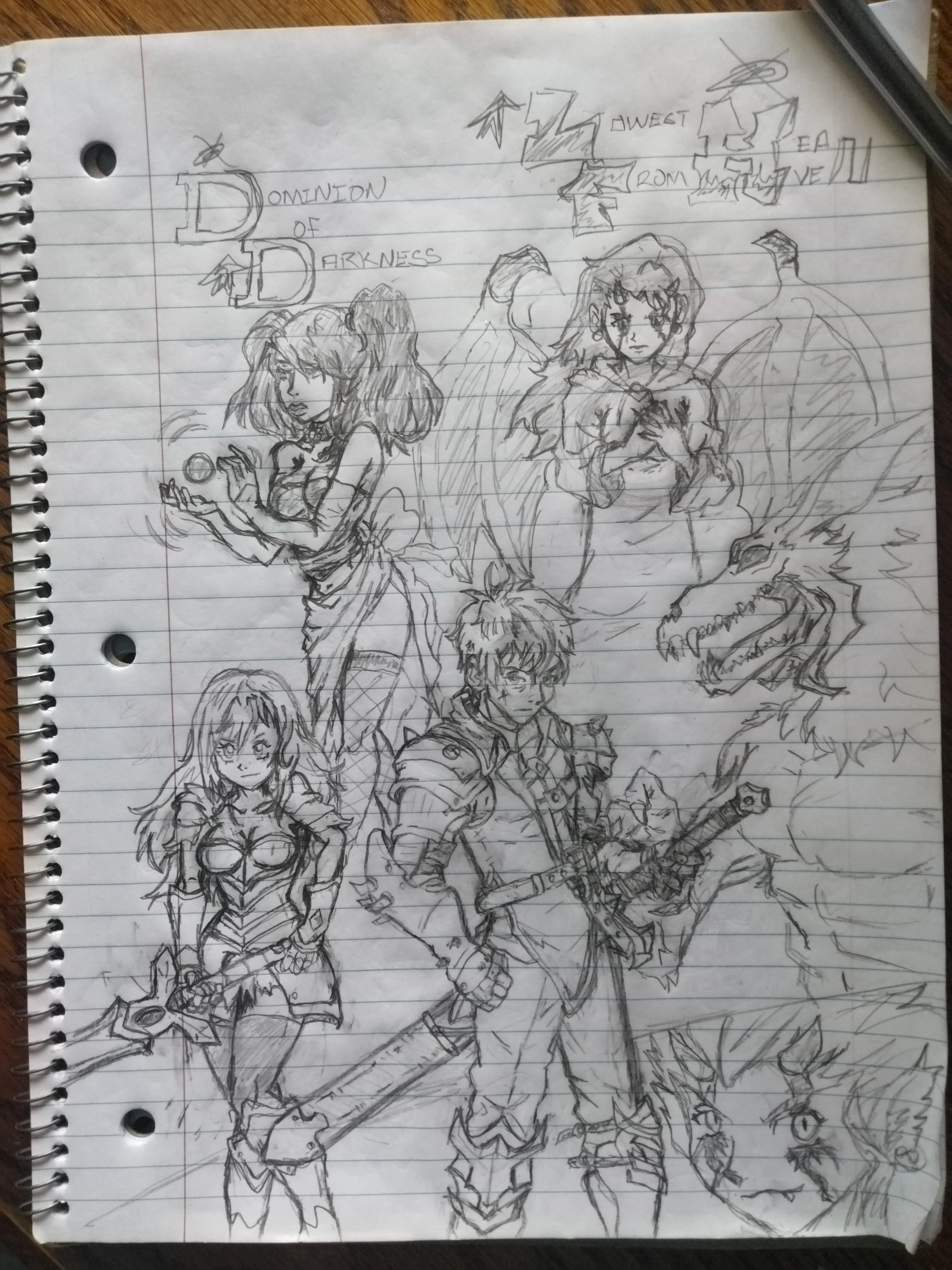 I did a sketch for a user for an RPG game and this is my version vs AI, I got nuked 💥 🥹 picture 1 of 2