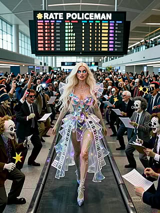 Glittered steps on the carousel of return'