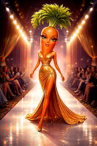 Carrot Lady in Fashion Show'