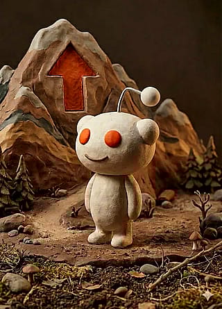 Snoo at upvote mountain'