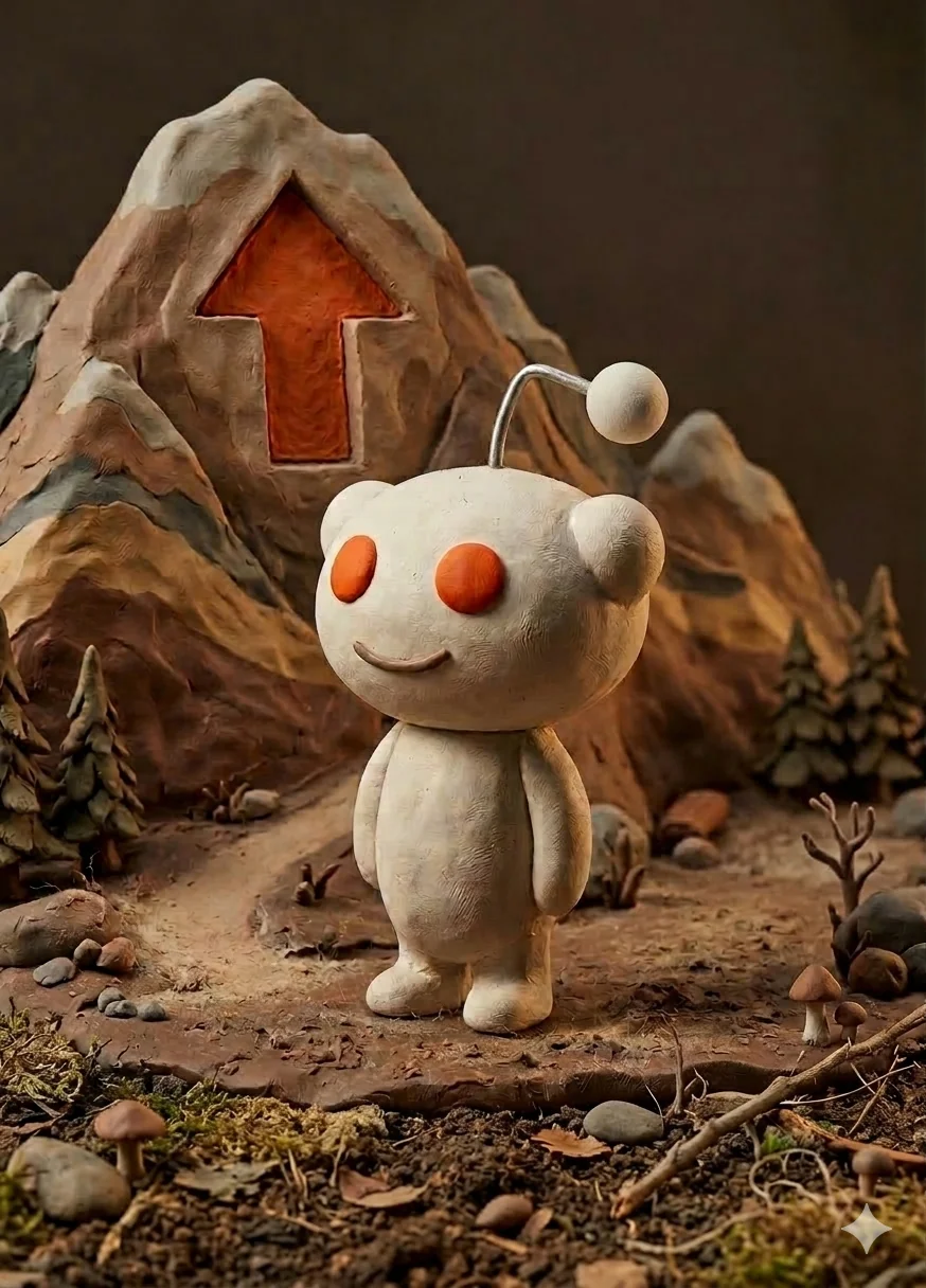 Snoo at upvote mountain picture 1 of 1