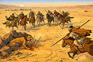 Numidian Hunting Party'