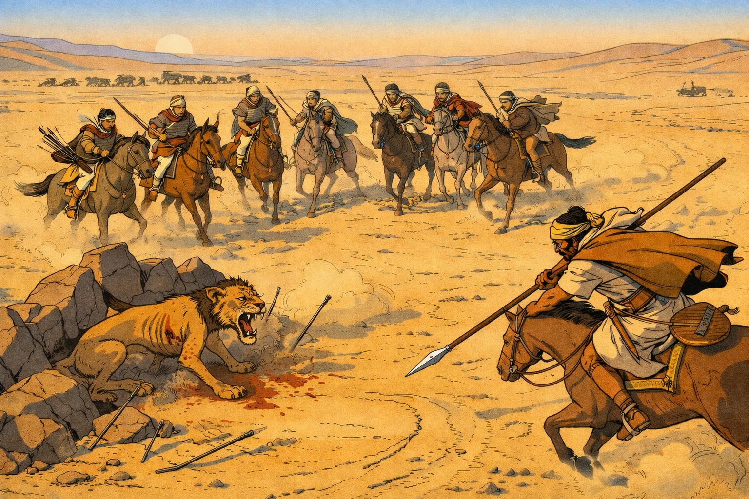 Numidian Hunting Party picture 1 of 1