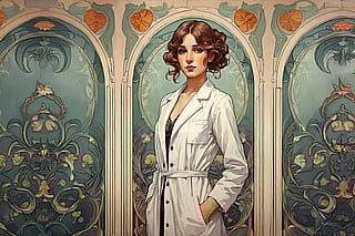 Art Nouveau in a lab coat #10'