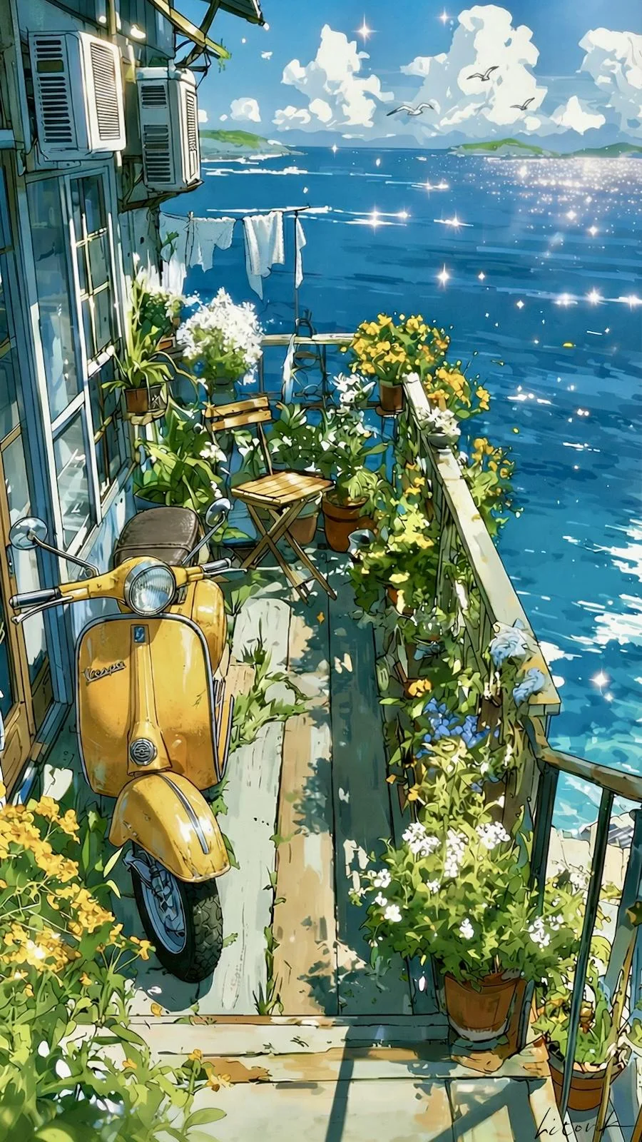 A Life of Blue, Flowers, and Freedom / Phone Wallpaper Archives picture 1 of 1