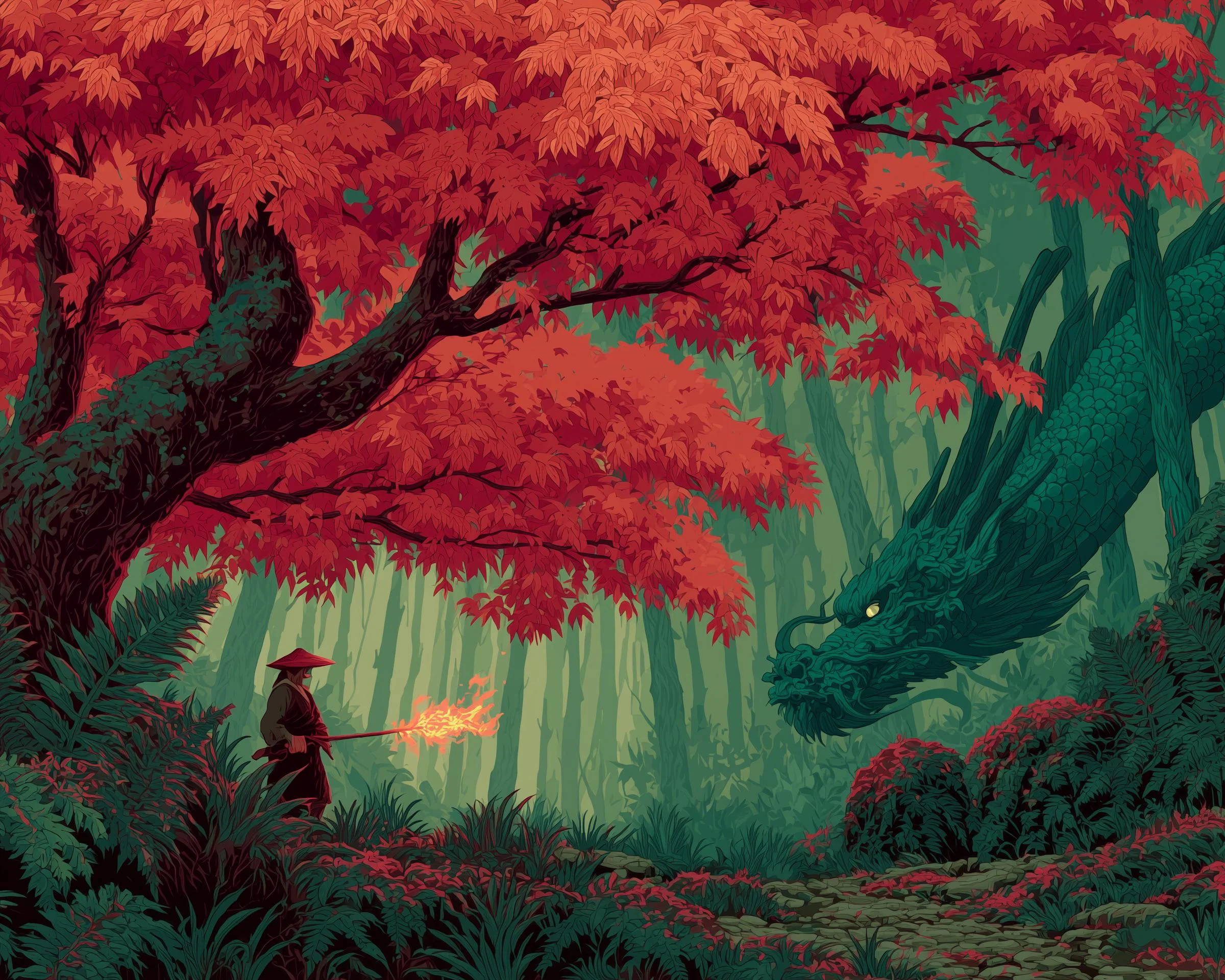 Samurai vs Dragon picture 1 of 1