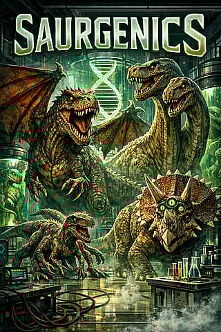 Copilot makes a poster about mutant dinosaurs'