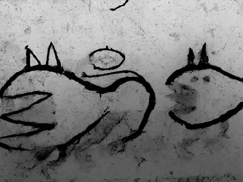 Etruscan roaring Lion scene. picture 1 of 1