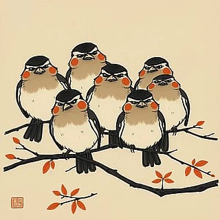 Birds, Matsumoto Hoji Style'