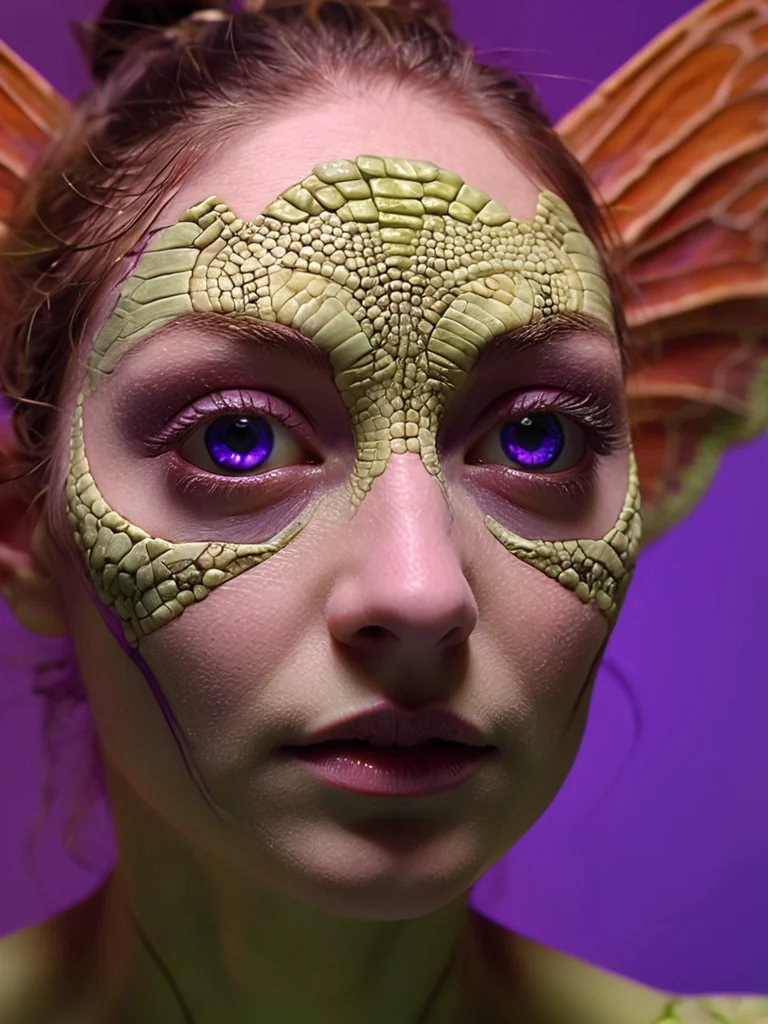 Blue scales whisper in violet dusk picture 1 of 1