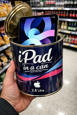 iPad in a can'
