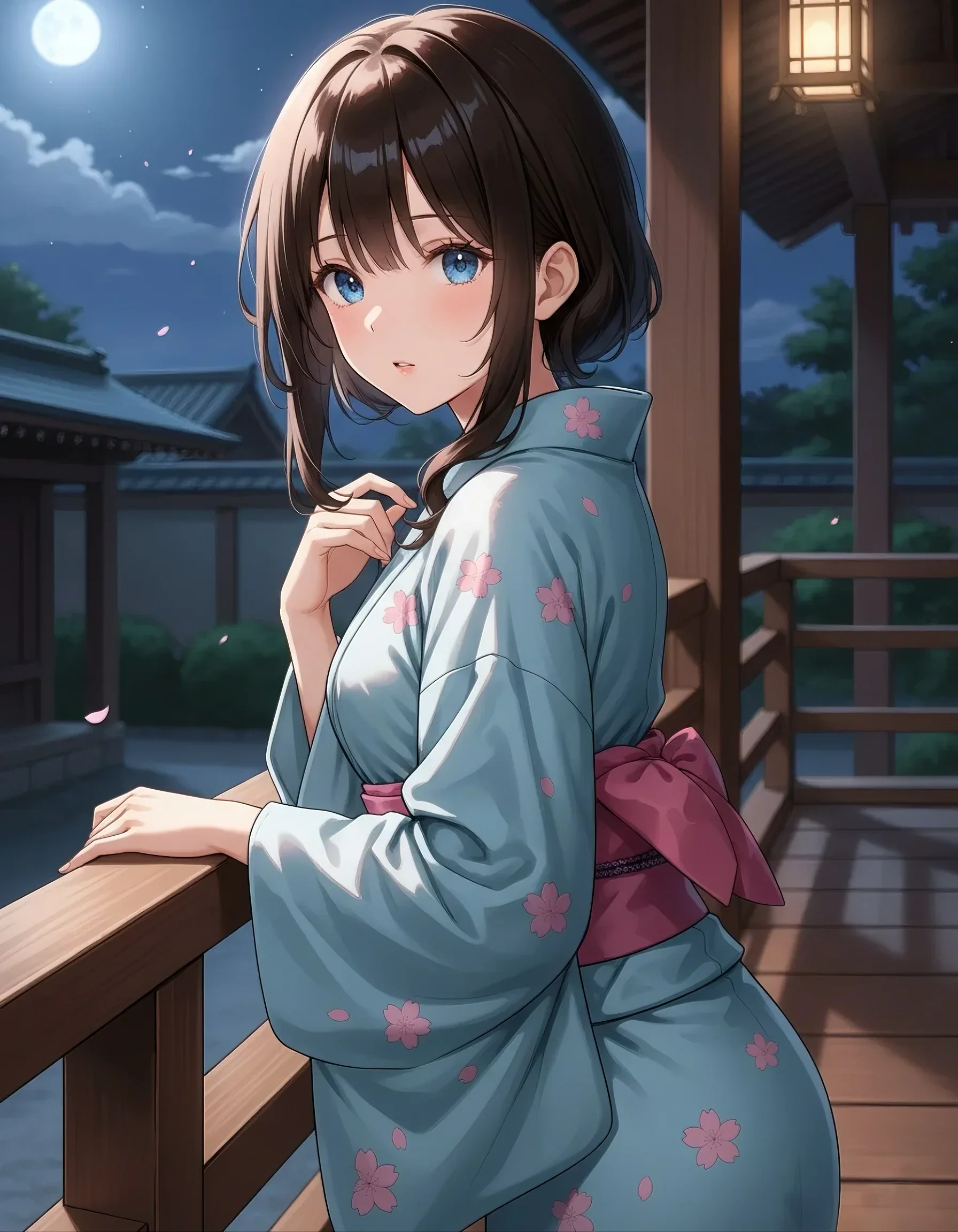 Moonlit veranda | Anime girl, Webtoon, アニメ, アニメの美少女, AI美少女 picture 1 of 1