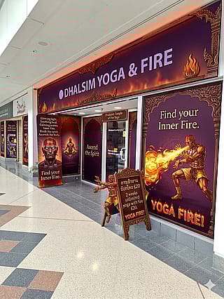 Street Fighter 2 Dhalsim inspired Yoga Studio'