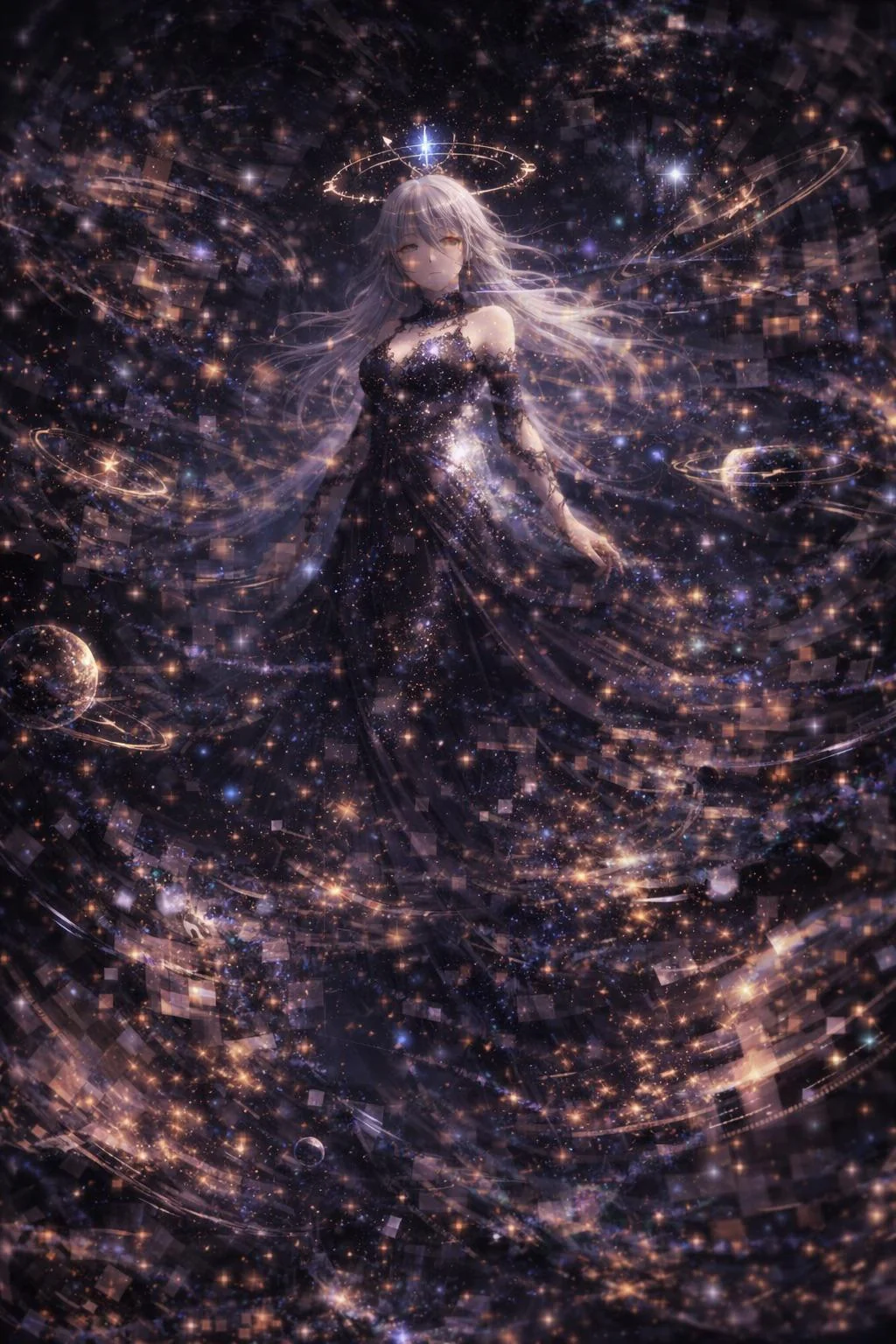 Cosmic girl surrounded by stars (OC, AIG) picture 1 of 1