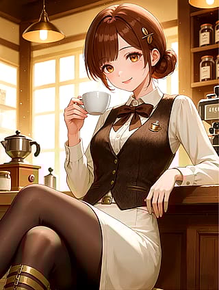 Welcome to my cafe | Anime girl, Webtoon, アニメ, アニメの美女, AI美女'