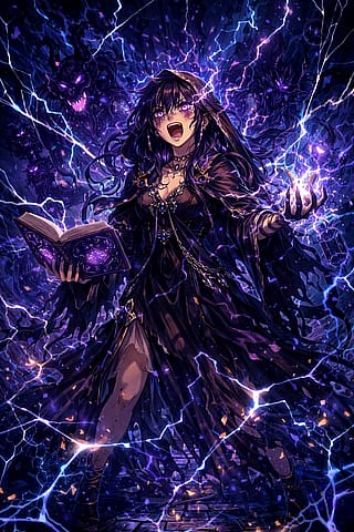 Dark magic user losing control? (OC, AIG)'