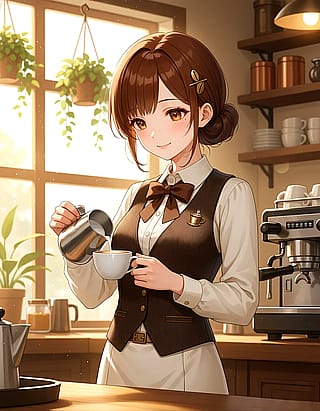 Welcome to my cafe | Anime girl, Webtoon, アニメ, アニメの美女, AI美女'