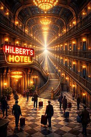 Here's your key to room 10^9009+1A, sir. Enjoy your stay. The pool is at the other end of the hotel.'