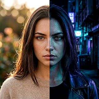 Two Worlds, One Face [Model used: Nano Banana 2]'