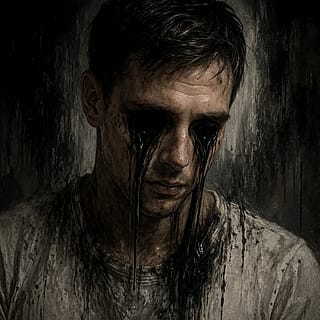 r/aiArt BLIND Visual depiction of when I lost 90 percent of my vision in four months'