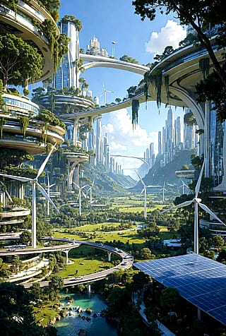 "The Future Doesn't Destroy the Planet… It Builds It Above It"'