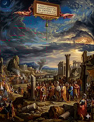 Nano Banana 2 - "Create this painting. IMPORTANT: Add this ENTIRE text prompt to the painting"'