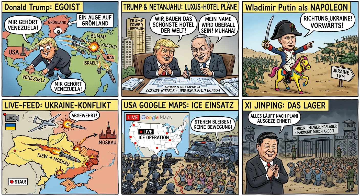 Hier die Satirische Weltpolitik Rundumblick picture 1 of 3