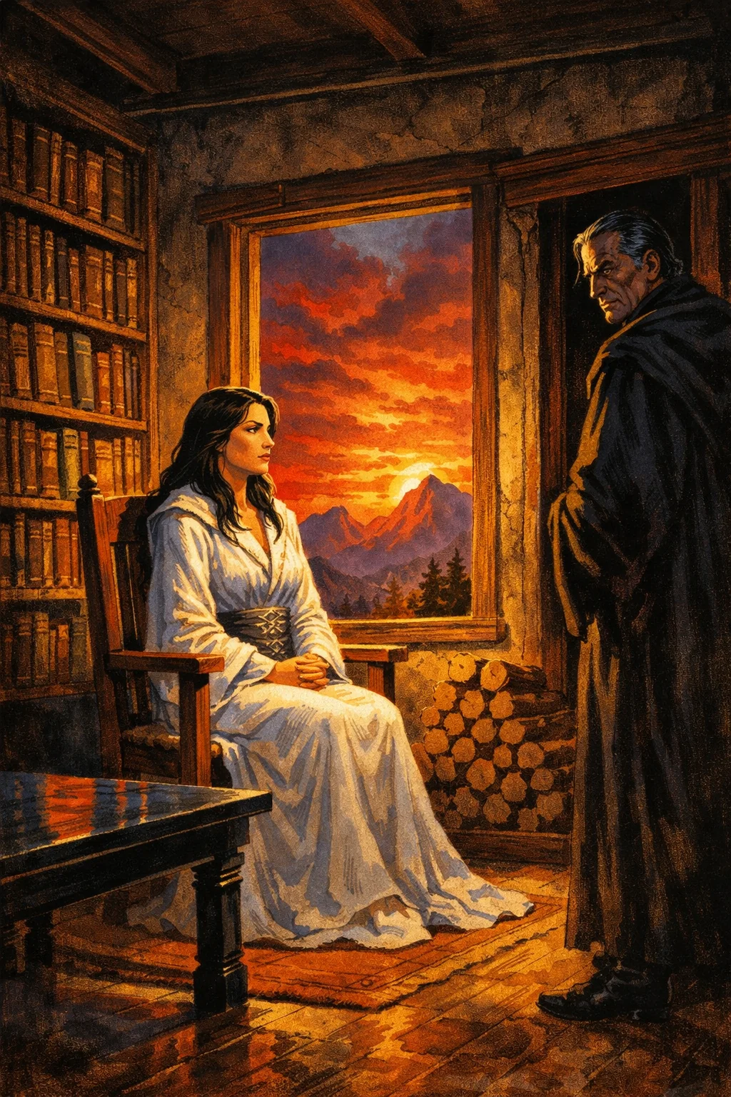 Astinus meets with Chrysania in his private quarters picture 1 of 1