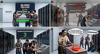 La situazione attuale della sala server di Sora.'