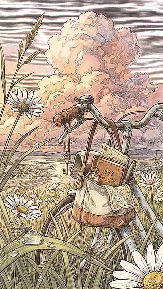 Daisies and a Traveling Bicycle / Phone Wallpaper Archives'