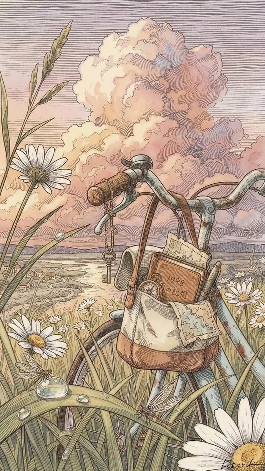 Daisies and a Traveling Bicycle / Phone Wallpaper Archives picture 1 of 1