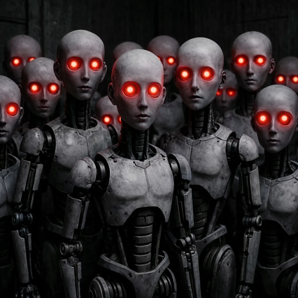 Red-eyed metal sentinels picture 1 of 1
