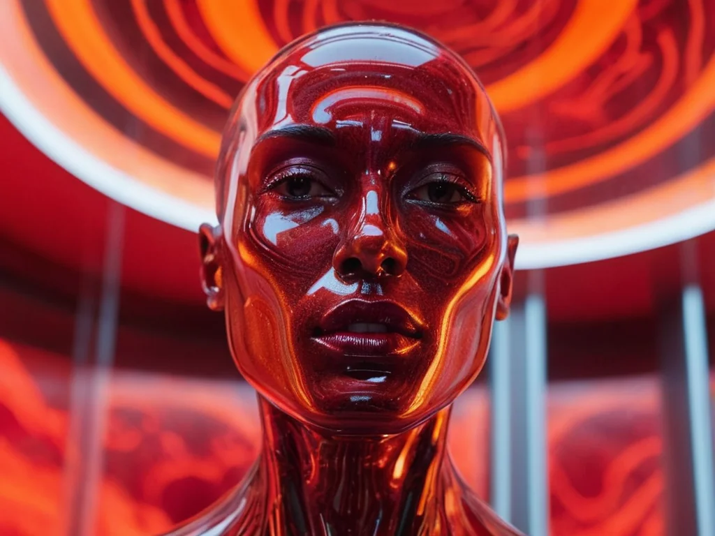 Silken red, neon dream picture 1 of 1