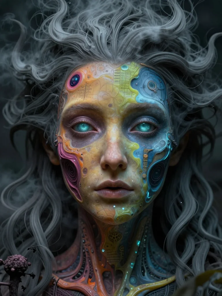 Silvered visions in neon ink picture 1 of 1