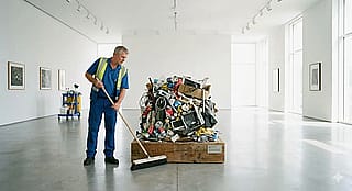 Ignorant cleaner removes art'