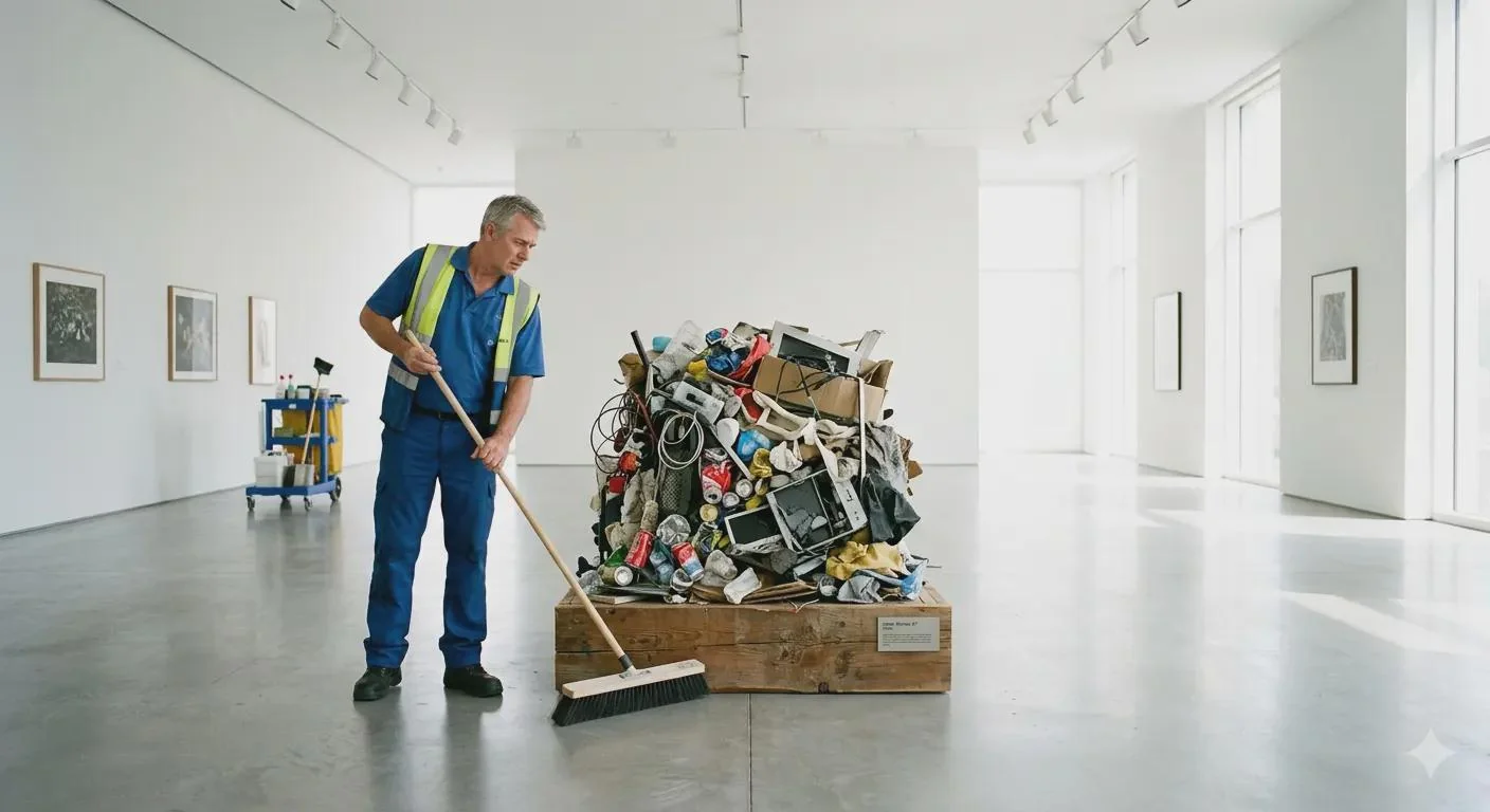 Ignorant cleaner removes art picture 1 of 1