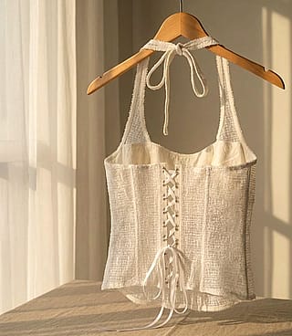French Boucle Corset in Golden Hour'