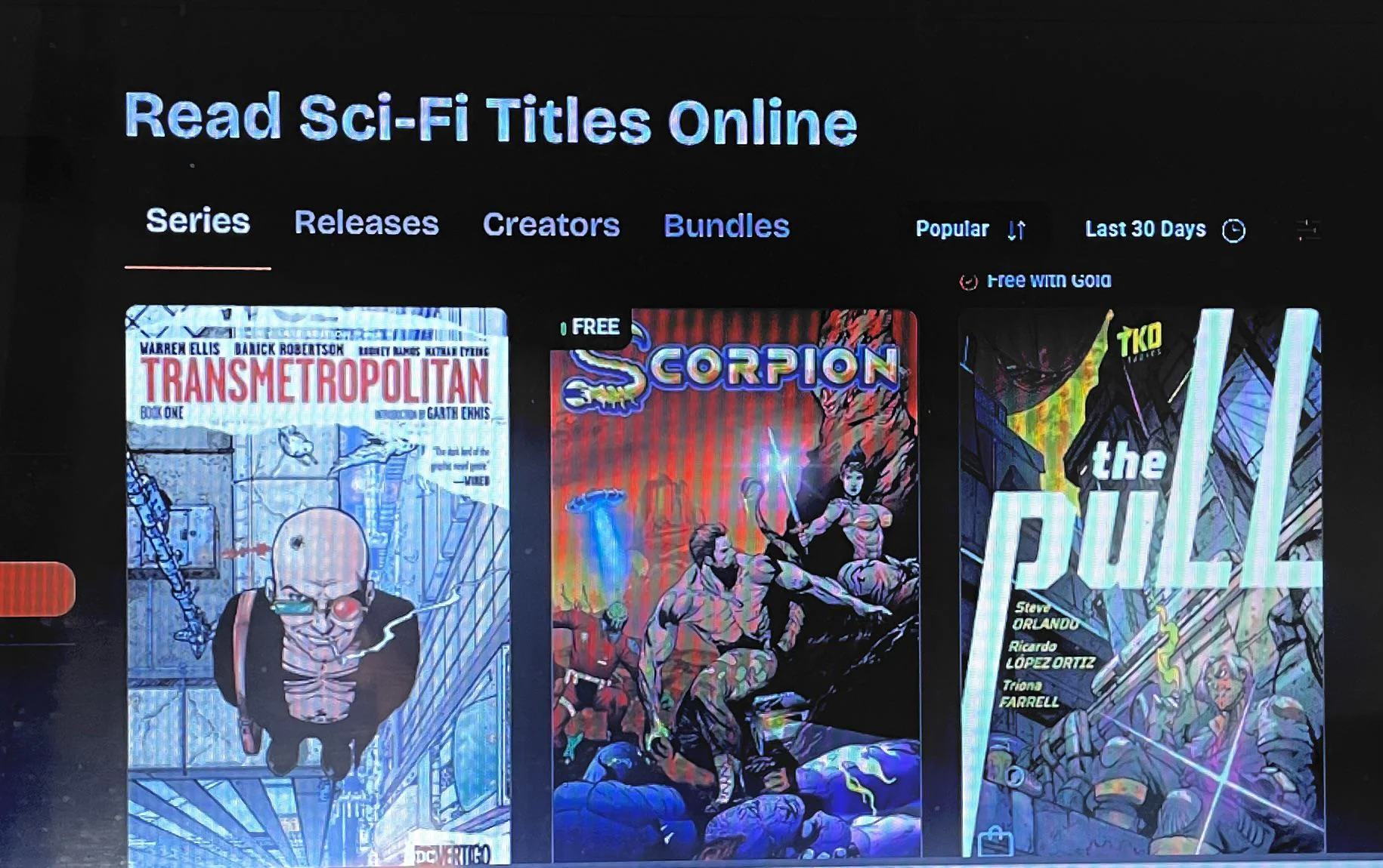 My indie comic "Scorpion" just hit #2 on GlobalComix—right between DC and TKO! picture 1 of 1