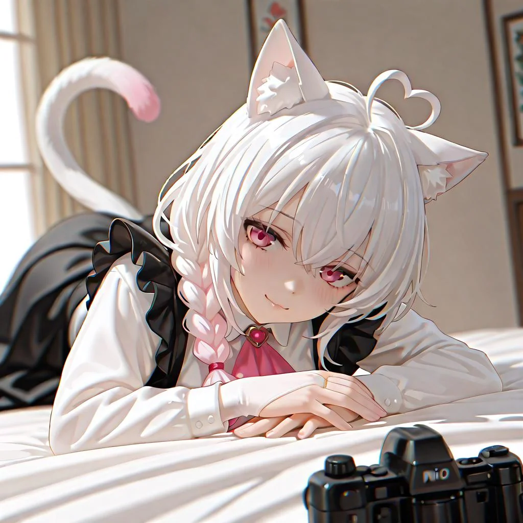 Mio on the bed (MiocAi) picture 1 of 1