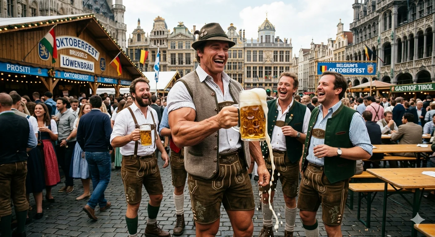 Arnie at OctoberFest in Brussels picture 1 of 1