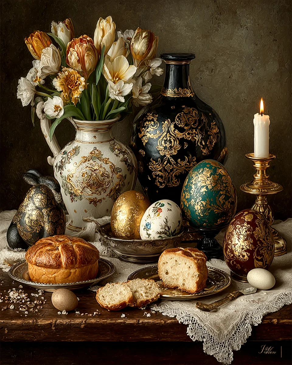 Caravaggio painting Easter — Midjourney V7 picture 4 of 9