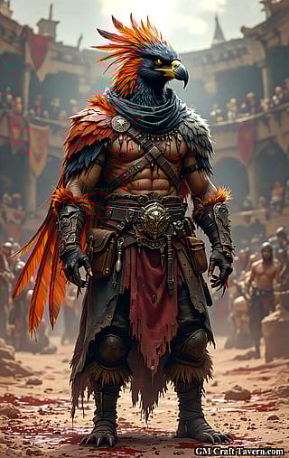 Aarakocra Gladiator Enters The Arena'