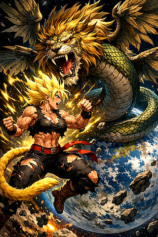 Its Easter Day ! Saiyan girl fights the Angel of the Lord'