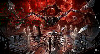 Fractured Reflection of the Blood Moon'