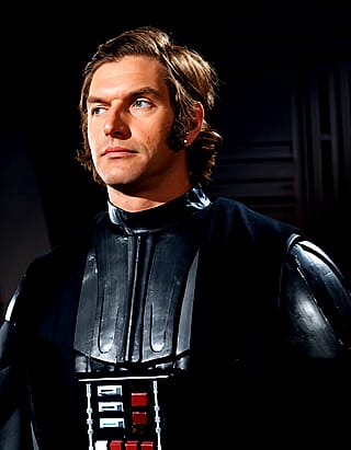 Ghibli version of David Prowse (Darth Vader) from an old B&W photo'