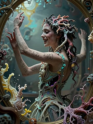 She sings the sea mirrors her'