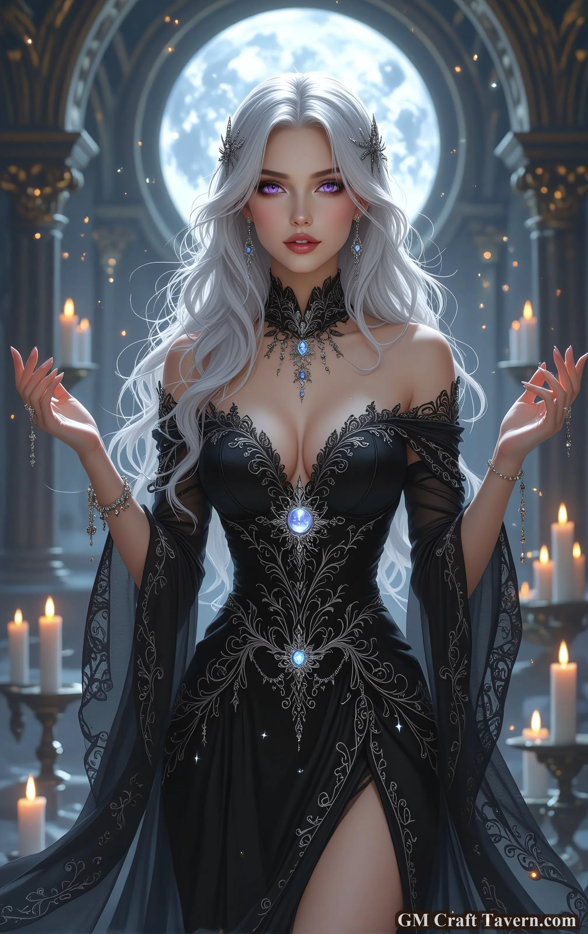 Celestial Ritual in Moonlit Chapel picture 1 of 1