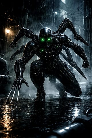 Multi-armed, knowledge-seeking, stealth optimized full-borg conversion, equipped with Wolverine claws.'